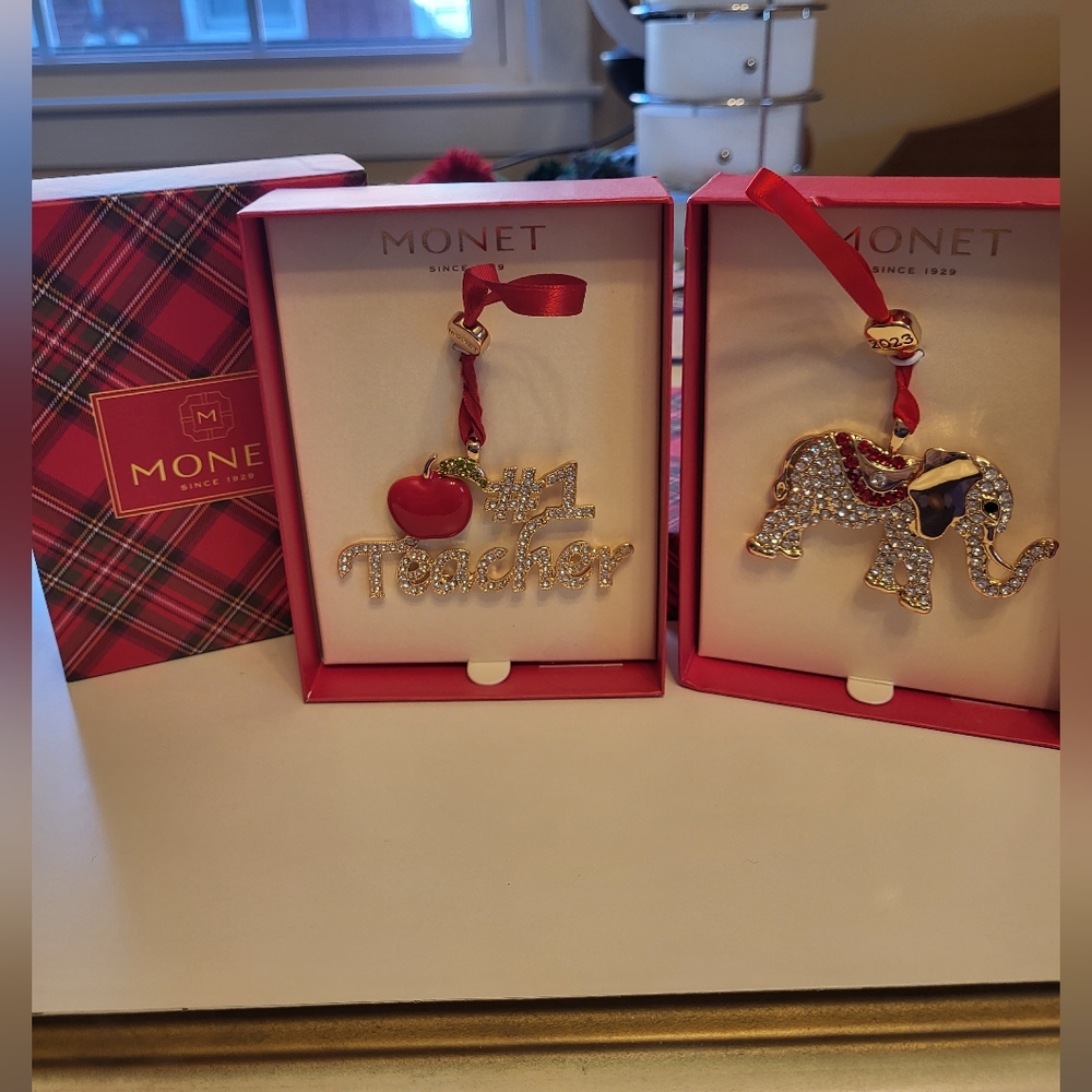 NIB AND NWT MONET ORNAMENTS OR HANGING DECOR CHOICE OF ONE!!!